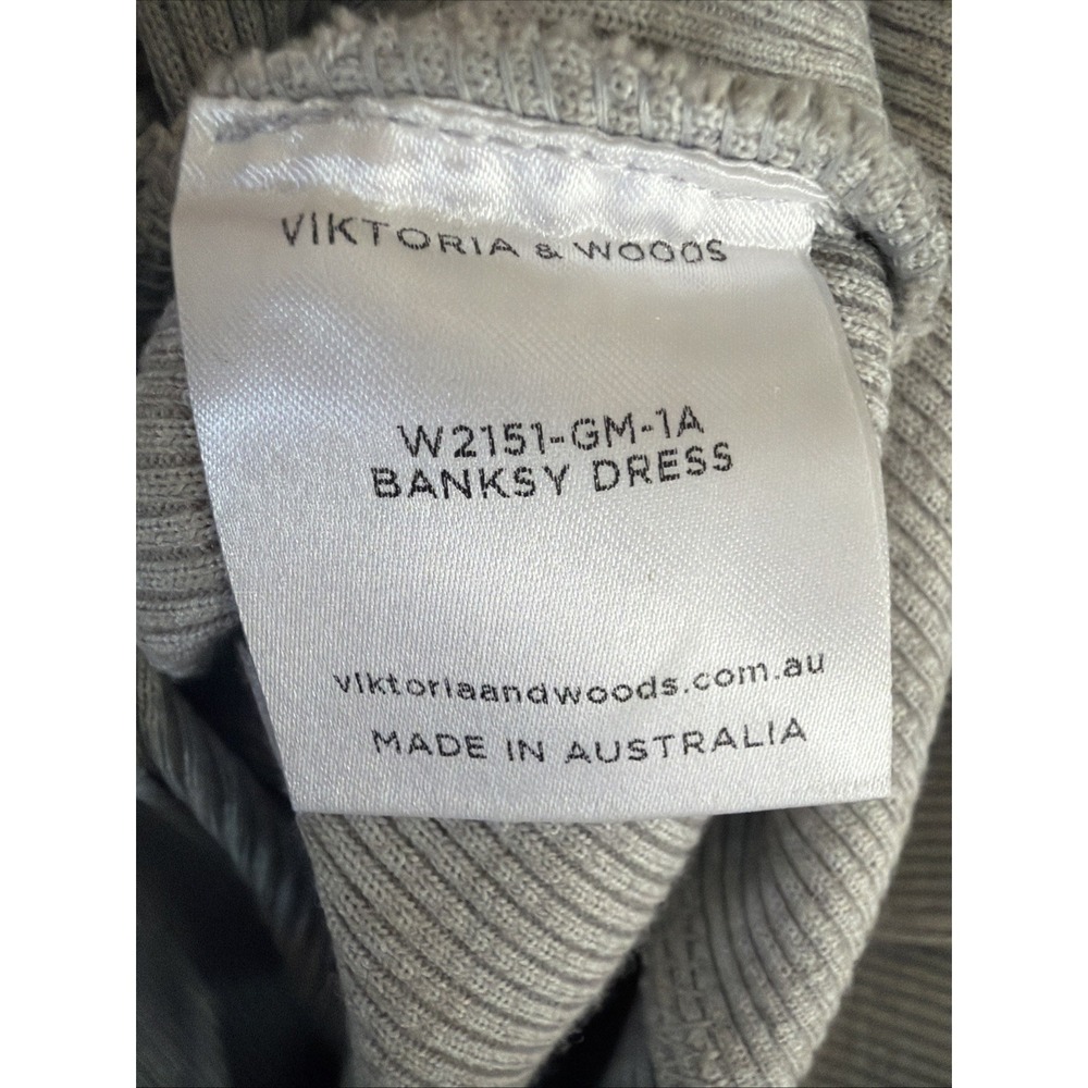 Viktoria & Woods Banksy Knit Midi Bodycon Dress Sz 1 Stretch Ribbed Australia View 6